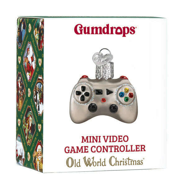 Old World Christmas Mini Video Game Controller Blown Glass Ornament