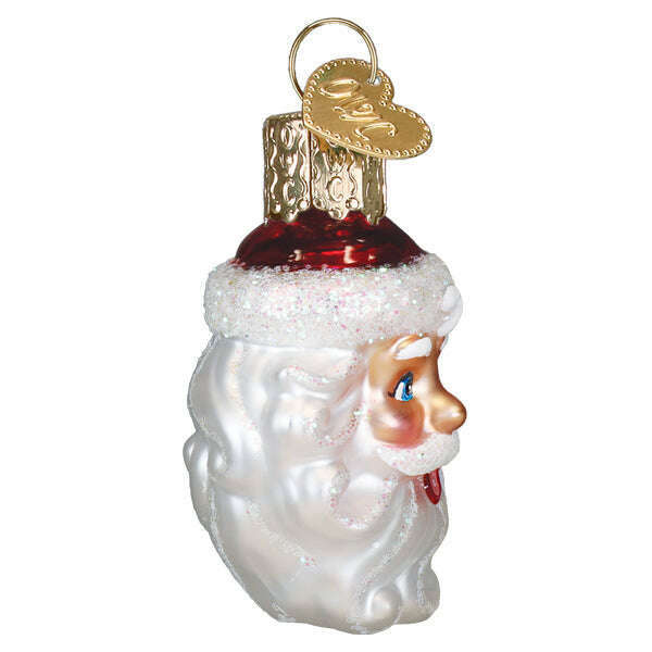 Old World Christmas Mini Winking Santa Blown Glass Ornament