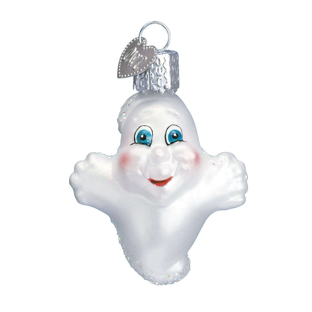 Old World Christmas Miniature Ghost Blown Glass Ornament