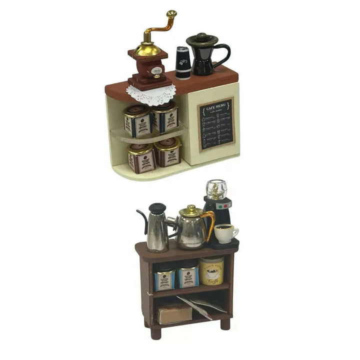 Miniature Wizardi Roombox Kit - Coffee Shop Dollhouse Kit