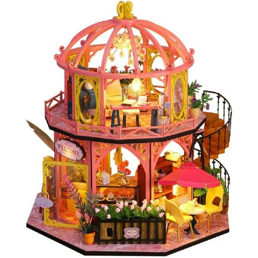 Miniature Wizardi Roombox Kit - Dessert Cafe Dollhouse Kit