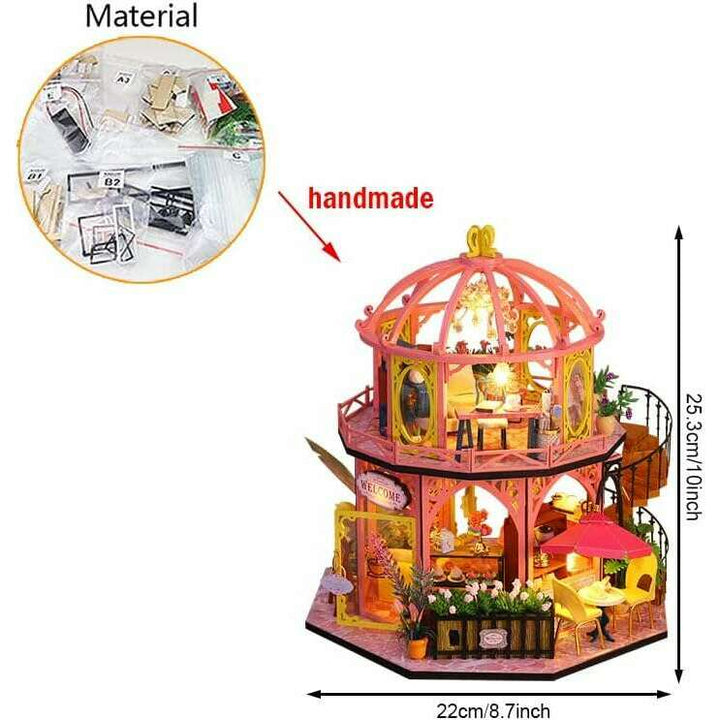 Miniature Wizardi Roombox Kit - Dessert Cafe Dollhouse Kit