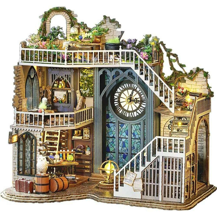 Miniature Wizardi Roombox Kit - Dollhouse Kit Clock
