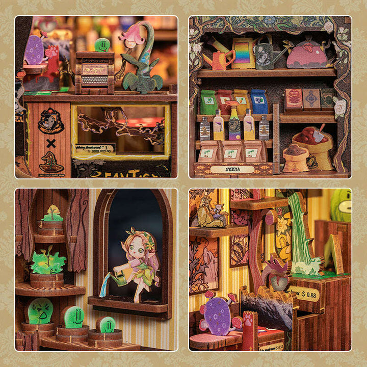 Miniature Wizardi Roombox Kit - Fantacy Plant Shop Dollhouse Kit