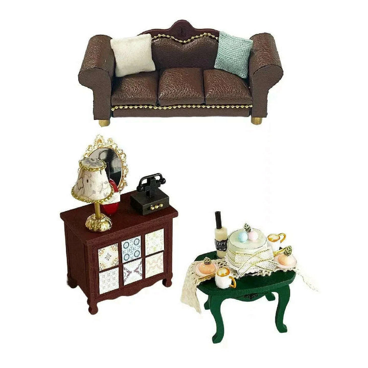 Miniature Wizardi Roombox Kit - House in English Style Dollhouse Kit