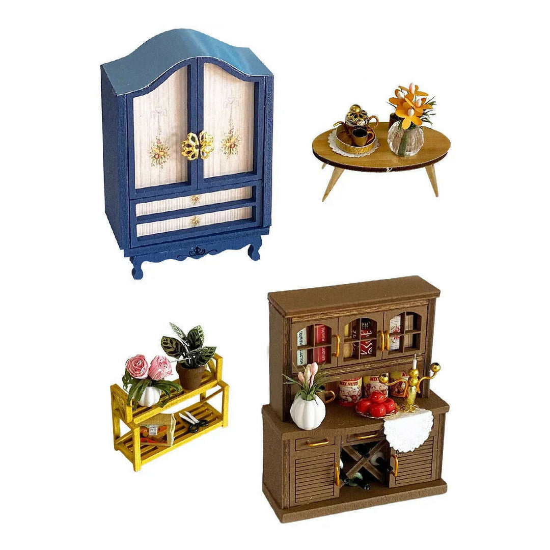 Miniature Wizardi Roombox Kit - House in English Style Dollhouse Kit