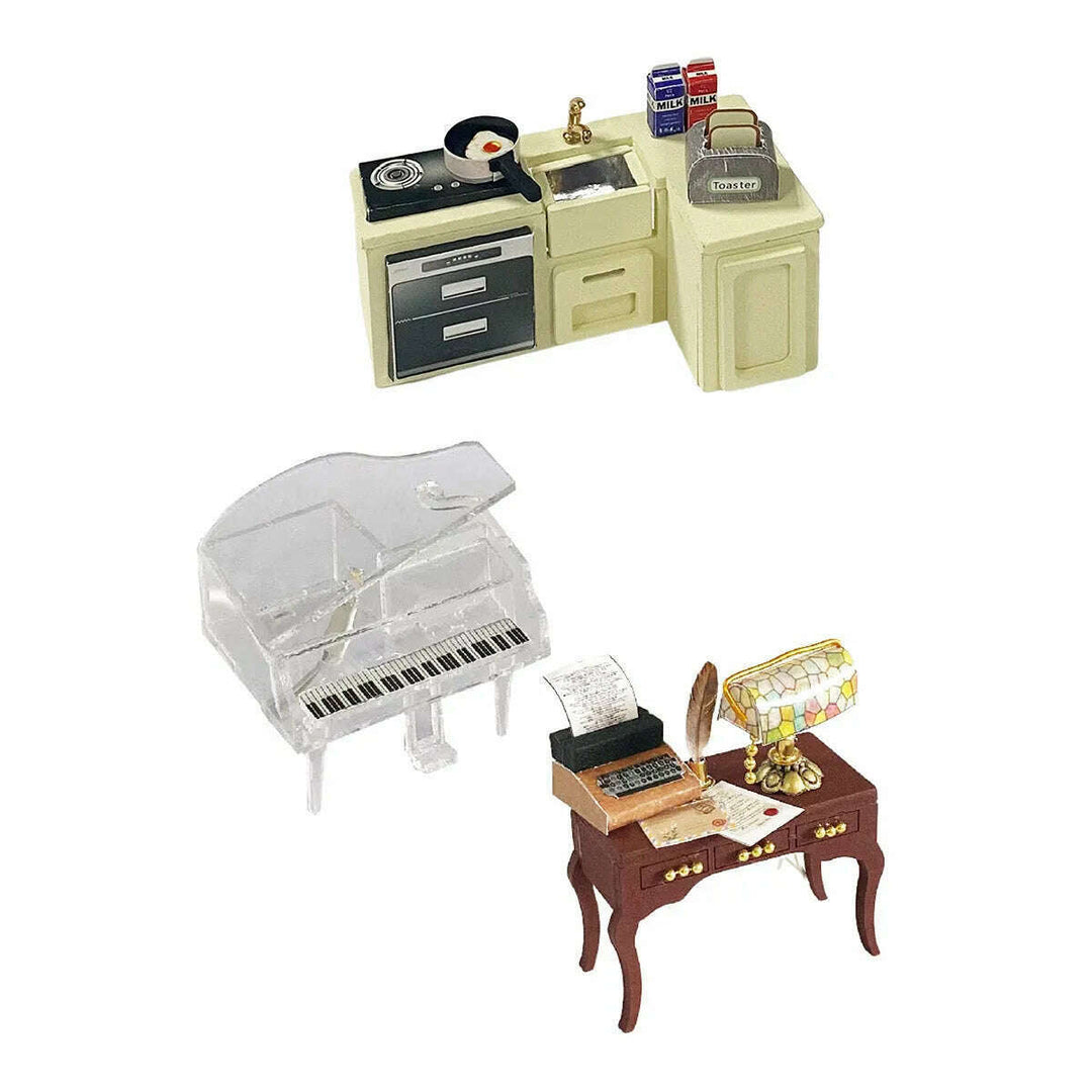Miniature Wizardi Roombox Kit - House in English Style Dollhouse Kit
