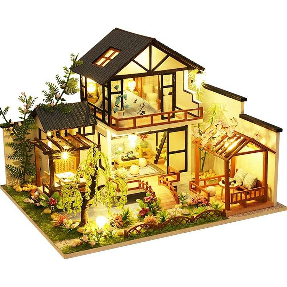 Miniature Wizardi Roombox Kit -  Japanese Garden Dollhouse Kit