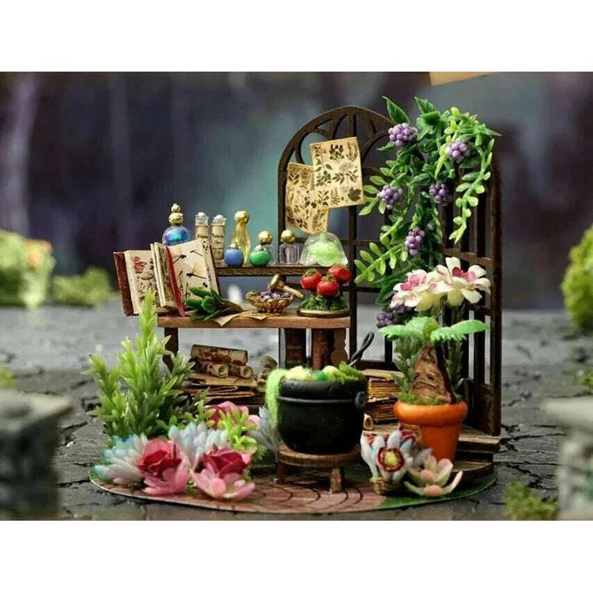Miniature Wizardi Roombox Kit - Magic Garden Dollhouse Kit