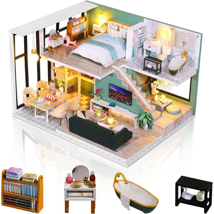 Miniature Wizardi Roombox Kit - Modern Style Dollhouse Kit