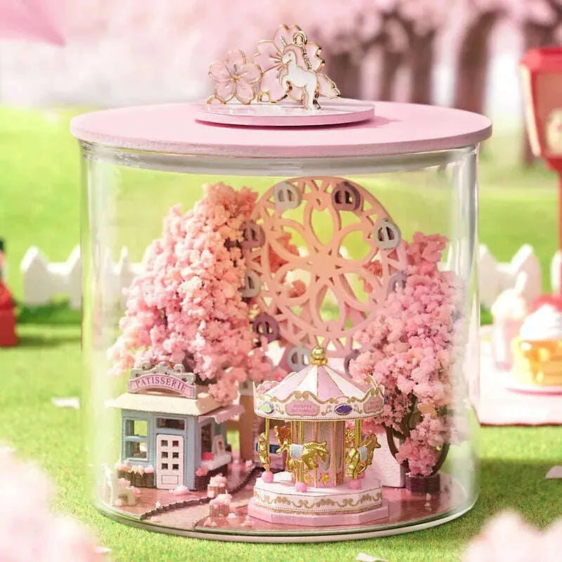 Miniature Wizardi Roombox Kit - Sakura Scenery Dollhouse Kit