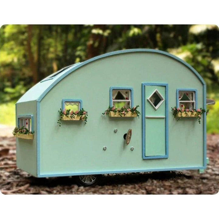 Miniature Wizardi Roombox Kit - Travel Trailer Dollhouse Kit