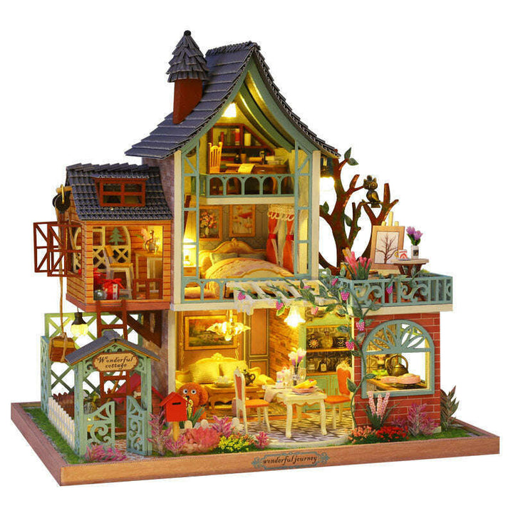 Miniature Wizardi Roombox Kit - Wonderful Cottage Dollhouse Kit