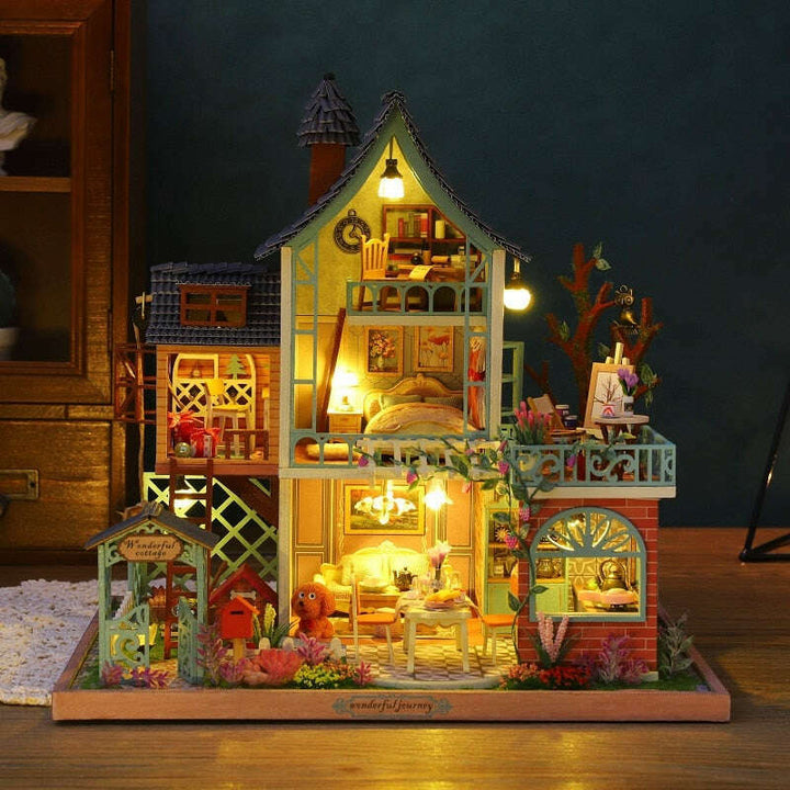 Miniature Wizardi Roombox Kit - Wonderful Cottage Dollhouse Kit