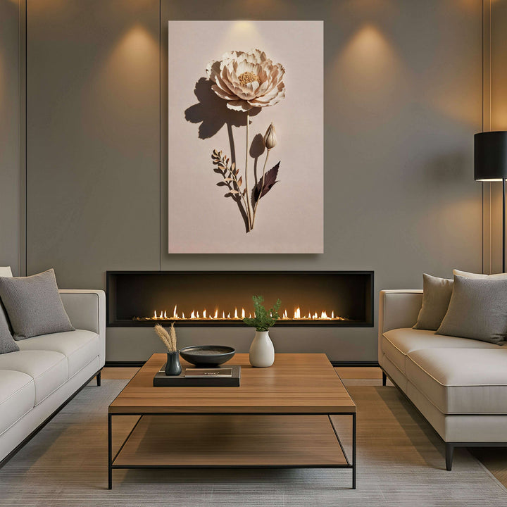 Minimalist Lone Flower Wall Art
