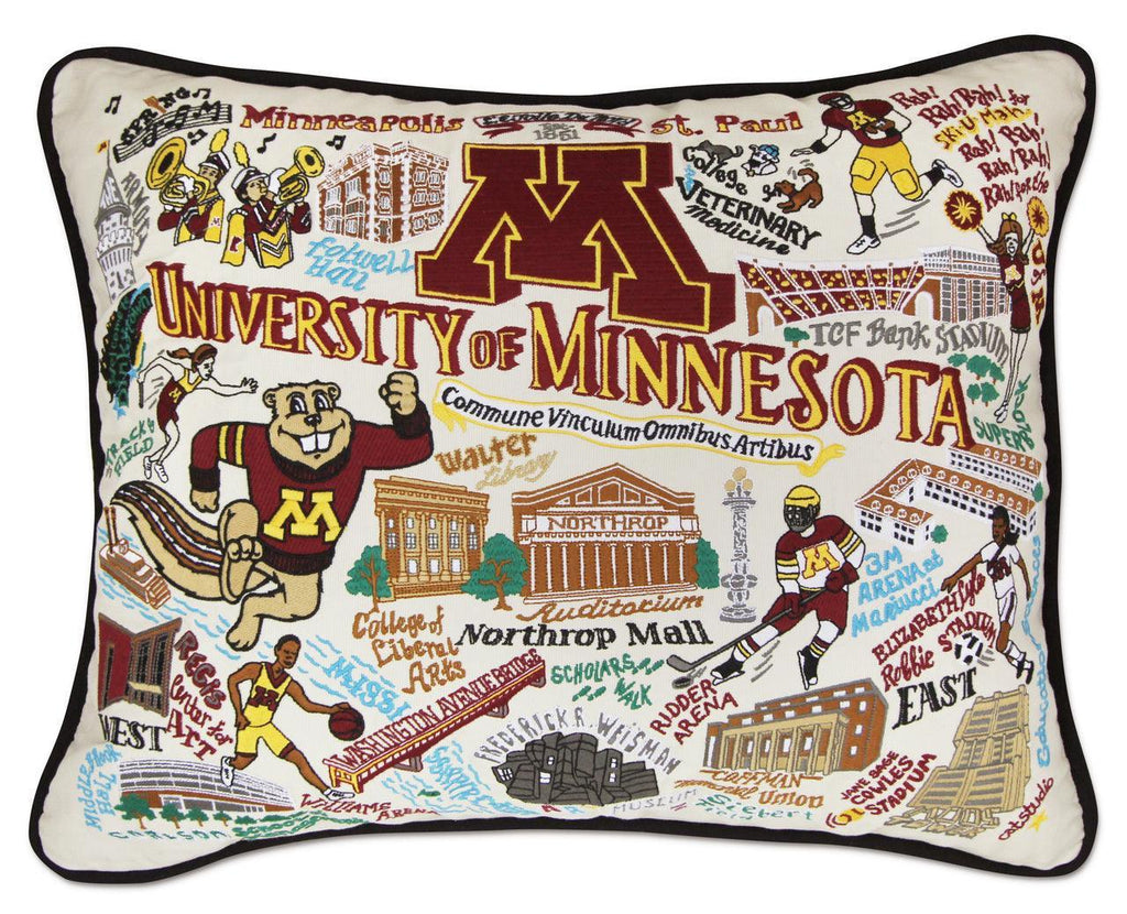 Minnesota, University of Collegiate Hand-Embroidered Pillow - Quirks!
