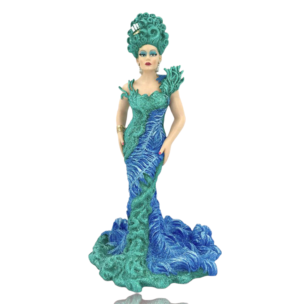 Miss Aqua Blues Drag Queen Figure by December Diamonds