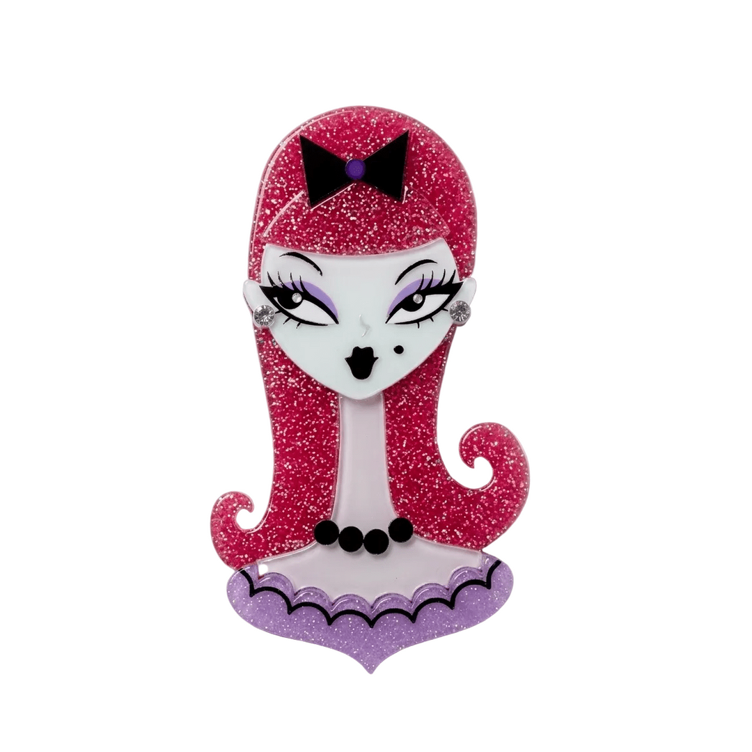 Miss fluff spooky dolls bubblegum boo brooch lipstick and chrome
