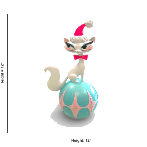 12" Swanky Christmas Kitty Figurine | Miss Fluff December Diamonds