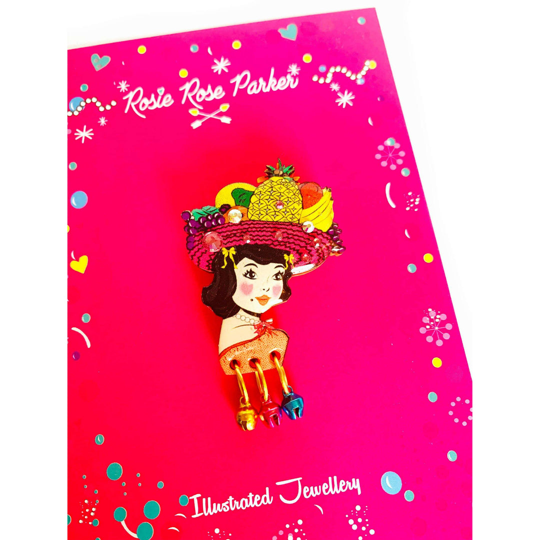 Miss Tutty Fruity Brooch by Rosie Rose Parker