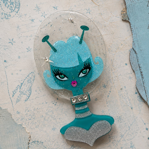 Beam Me Up Babe Spooky Doll Brooch by Miss Fluff x Lipstick & Chrome