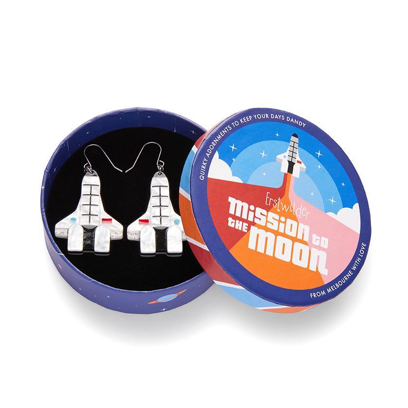 Mission To The Moon Drop Earrings by Erstwilder - Quirks!