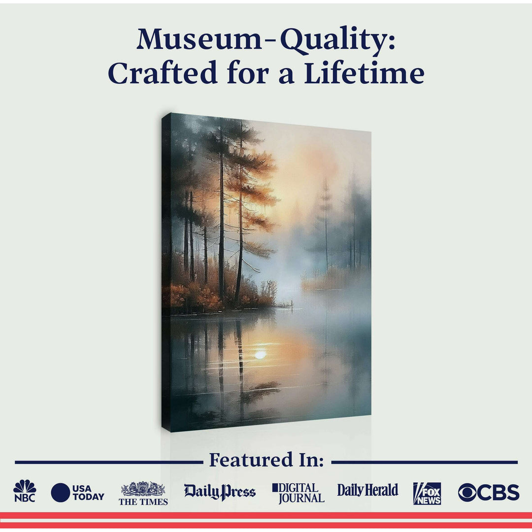 Misty Lake Wall Art
