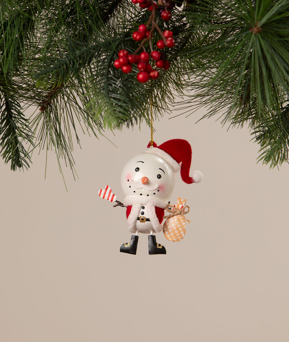 Snowman Santa Ornament by Bethany Lowe Designs, image 2