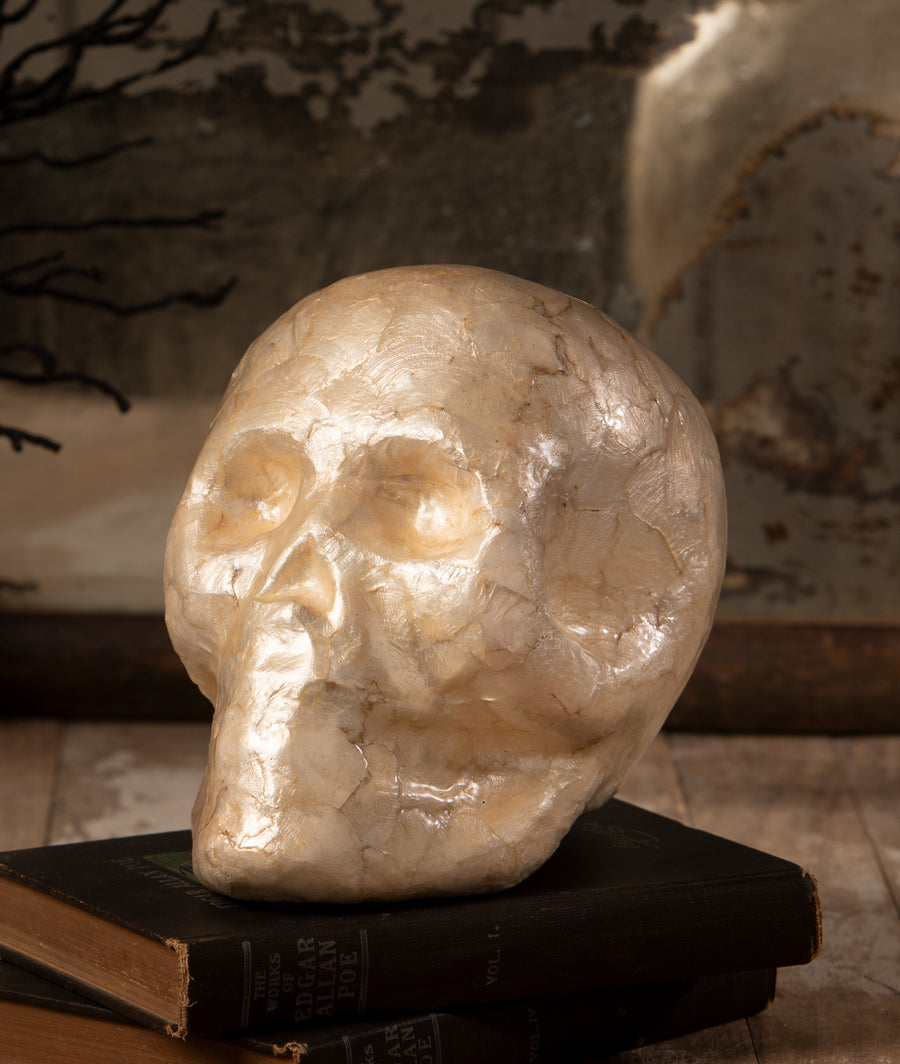 Capiz Skull by Bethany Lowe Designs, halloween decor
