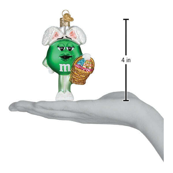 Old World Christmas M&amp;M'S Green Easter Blown Glass Ornament
