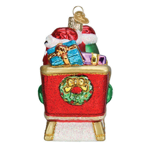 Old World Christmas M&M's In Sleigh Blown Glass Ornament
