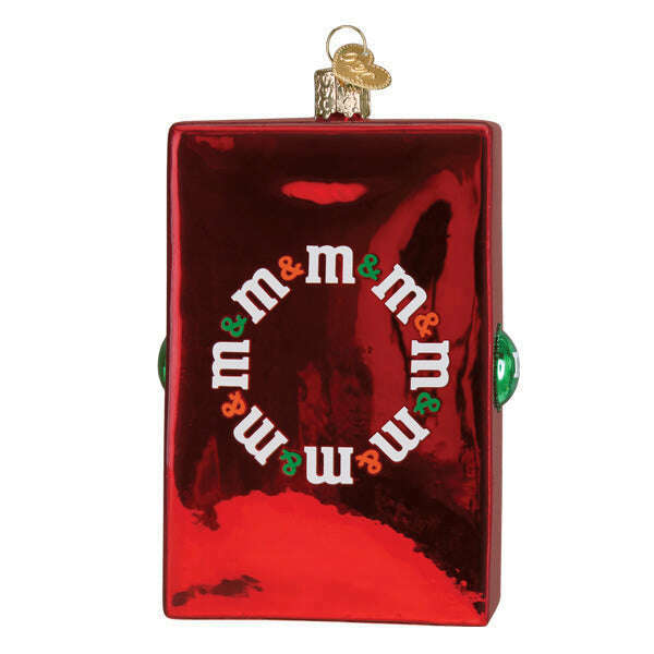 Old World Christmas M&M's Vending Machine Blown Glass Ornament