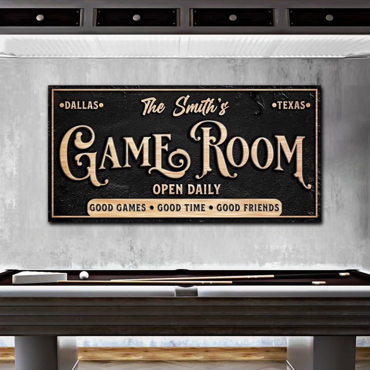 Personalized Game Room Sign