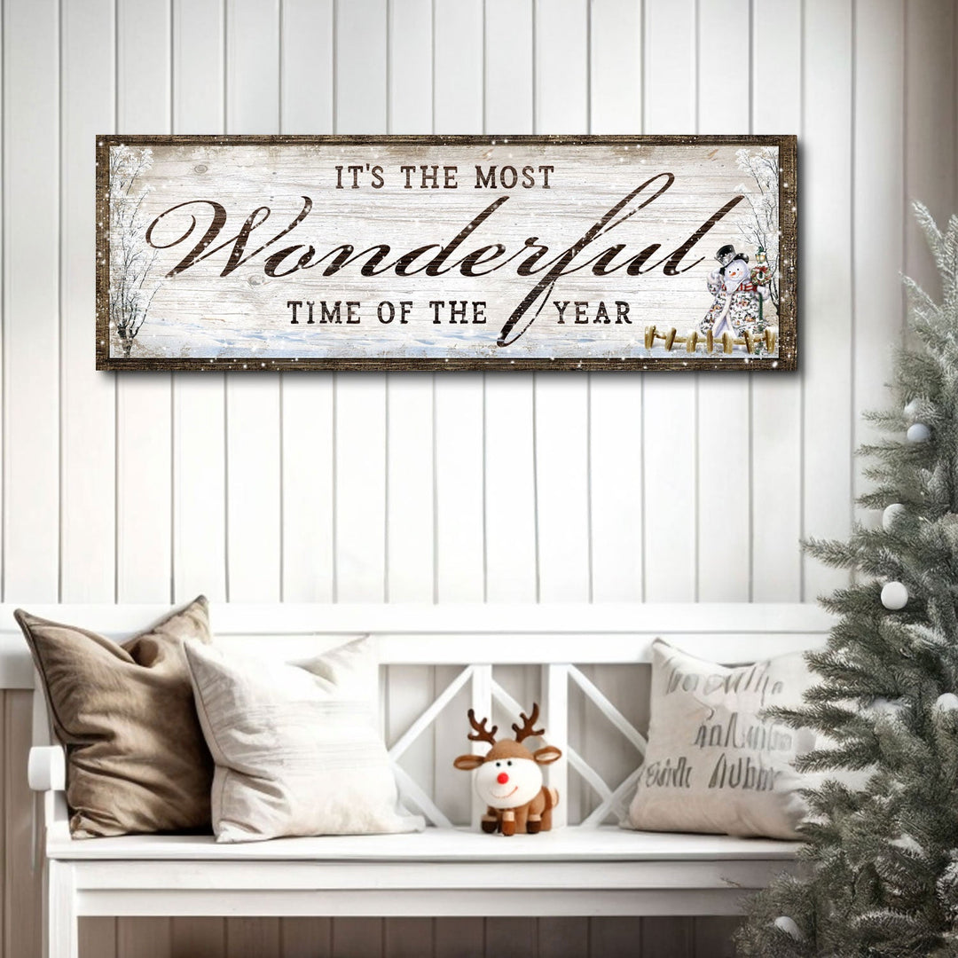It's The Most Wonderful Time Of The Year Christmas Sign