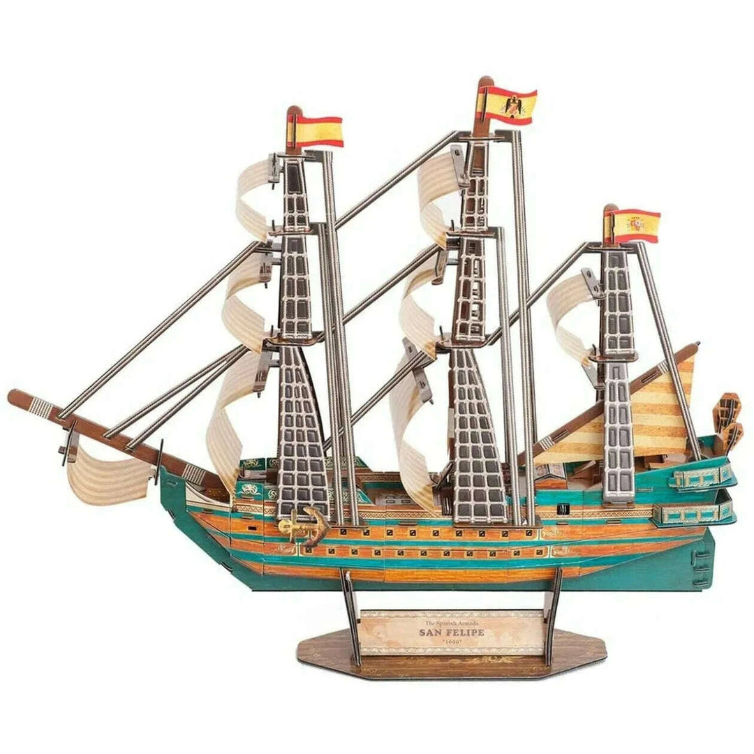 Model Ship Kit - San Felipe Battleship. Papercraft 3D Puzzle