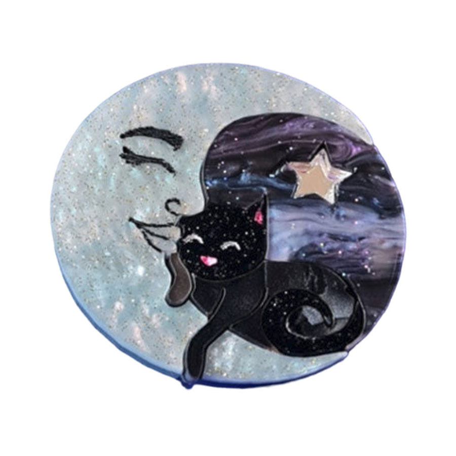 Moon Dreamer Cat Pin by Cherryloco Jewellery 1
