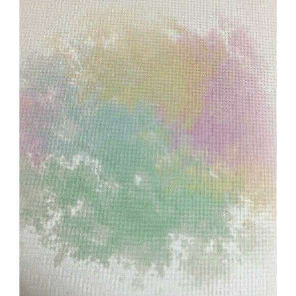 Morning Mist Designer Printed AIDA Fabric. Canvas for embroidery with an applied background  KF-1016A