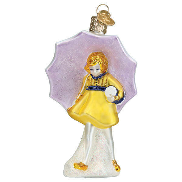 Old World Christmas Morton Umbrella Girl Blown Glass Ornament