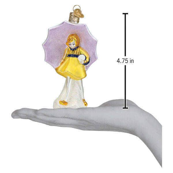 Old World Christmas Morton Umbrella Girl Blown Glass Ornament