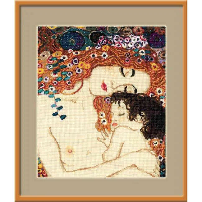 Motherly Love after G. Klimt`s Painting  R916 Counted Cross Stitch Kit