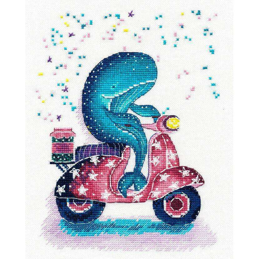 Motorcyclist 1183 Counted Cross Stitch Kit
