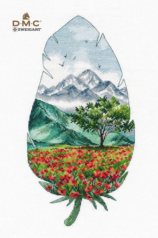 Mountain landscape - 3 1416 Counted Cross Stitch Kit