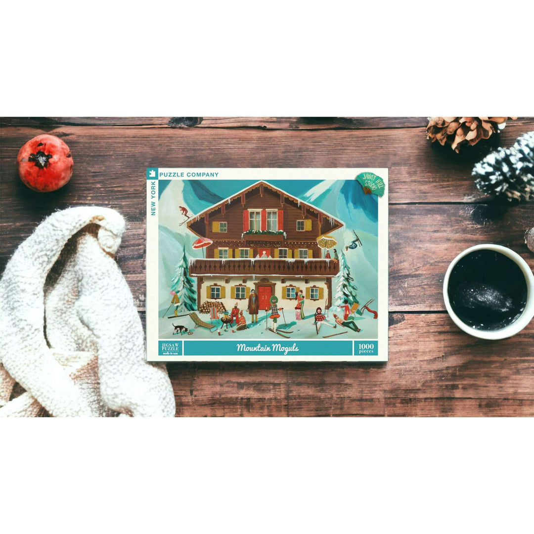 Mountain Moguls Jigsaw Puzzle Featuring Artwork of Janet Hill