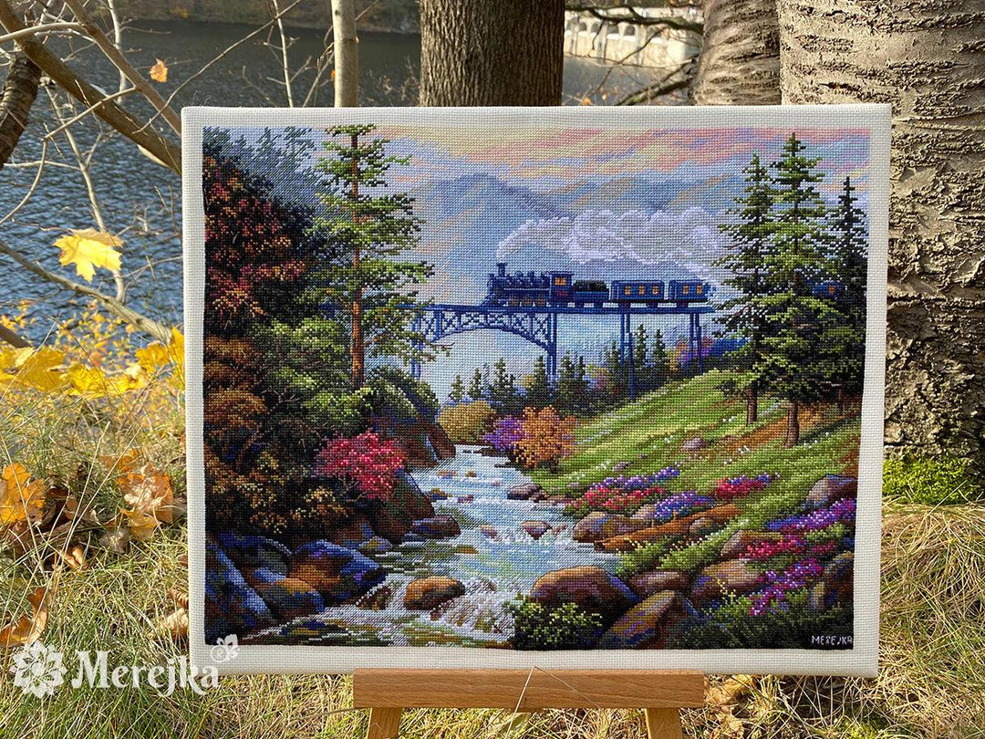 Mountain Railway K-205 Counted Cross-Stitch Kit