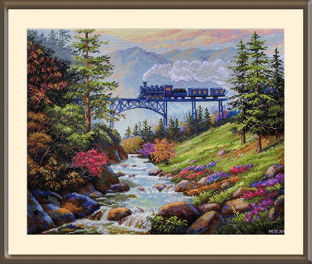 Mountain Railway K-205 Counted Cross-Stitch Kit