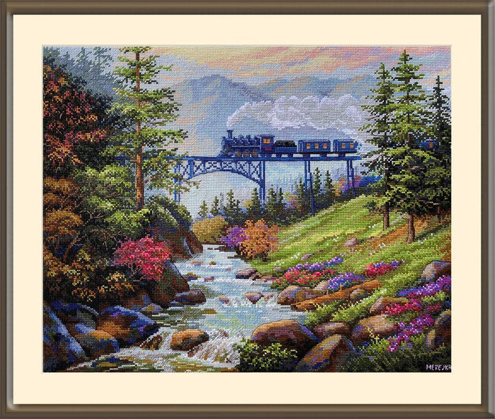 Mountain Railway K-205 Counted Cross-Stitch Kit
