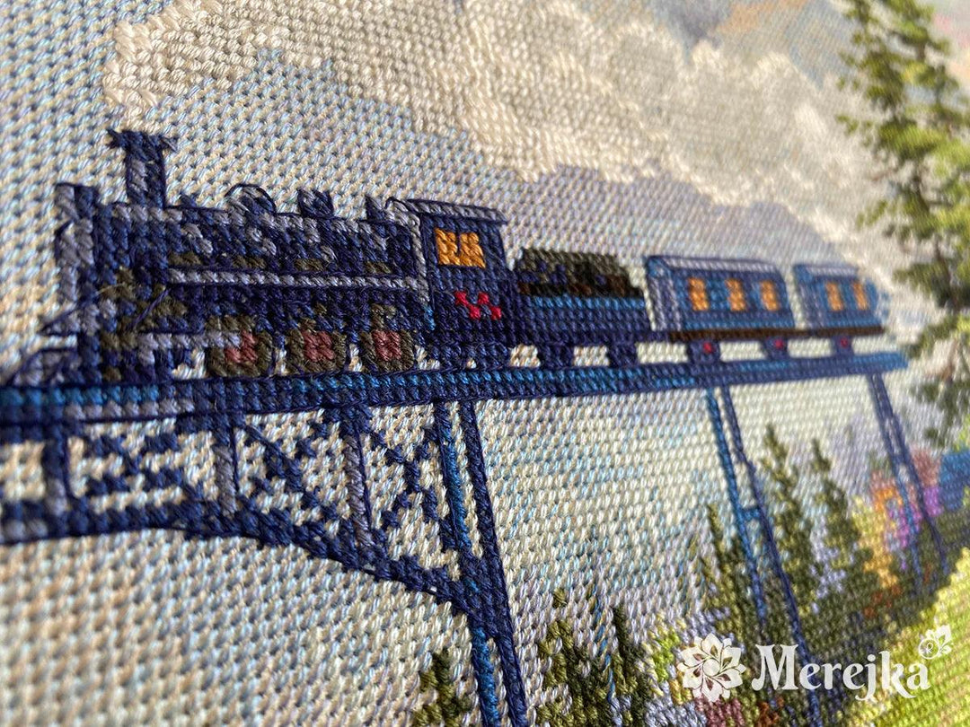 Mountain Railway K-205 Counted Cross-Stitch Kit