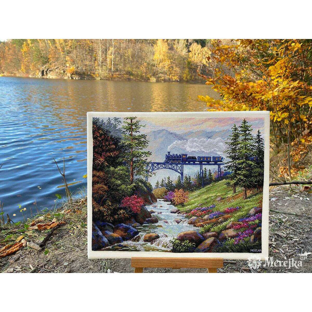 Mountain Railway K-205 Counted Cross-Stitch Kit