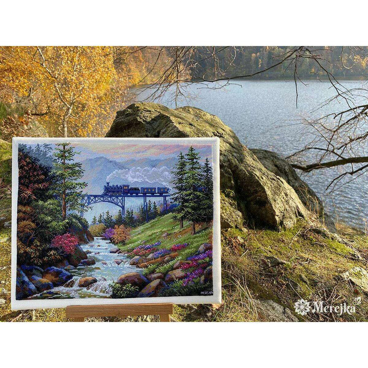 Mountain Railway K-205 Counted Cross-Stitch Kit