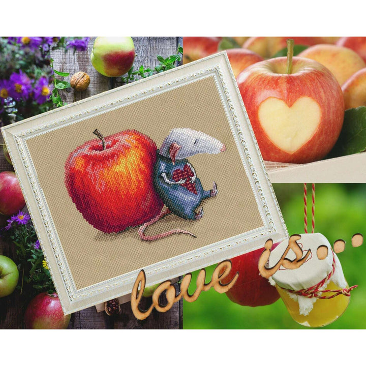 Mouse in love M799 Counted Cross Stitch Kit